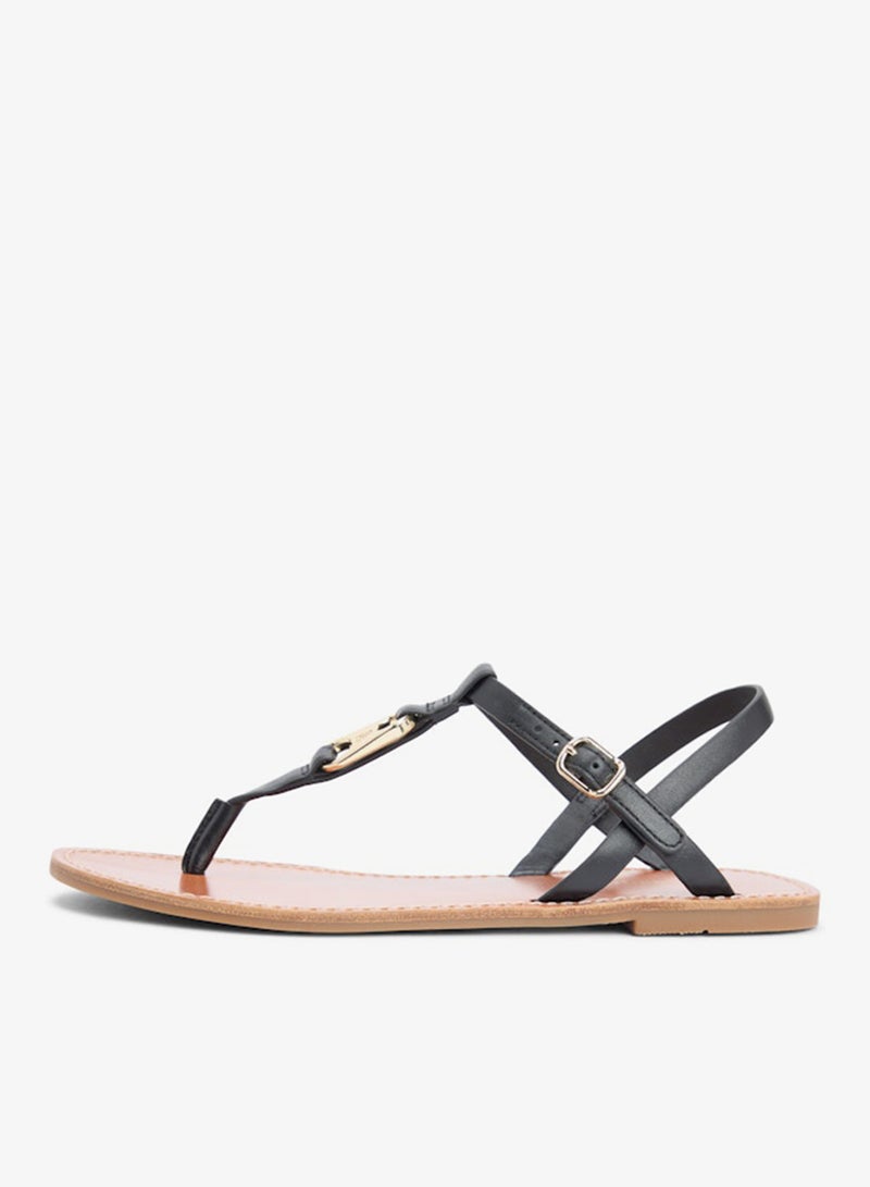 TOMMY HILFIGER Leather TH Monogram Strap Sandals - Image 2